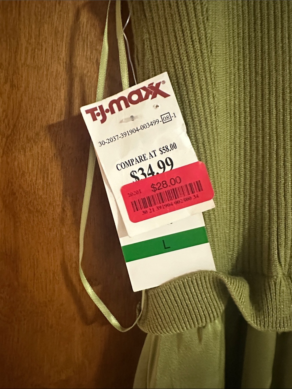 Taylor Olive Green Sleeveless Knit Top Satin Skirt Maxi Dress - Picture 3 of 3